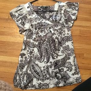 Short sleeve dressy shirt blouse